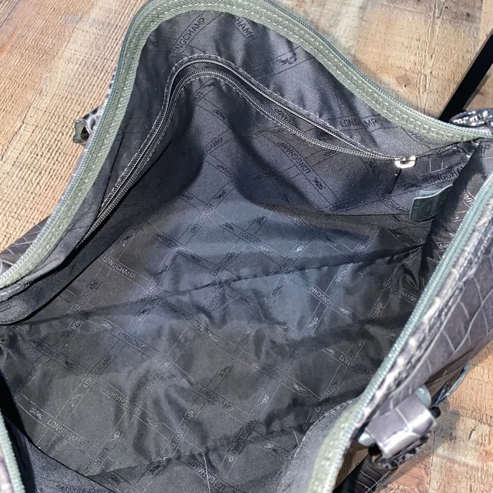 Longchamp croc embossed